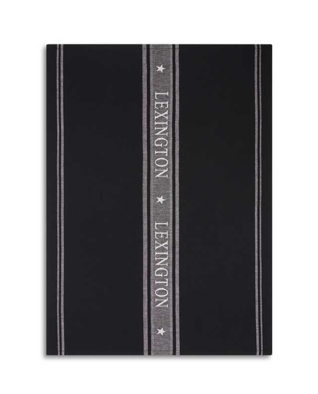 Icons Cotton Star kökshandduk - black/white