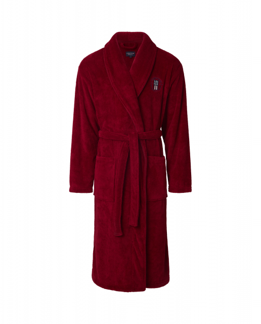 Lesley Fleece morgonrock - red