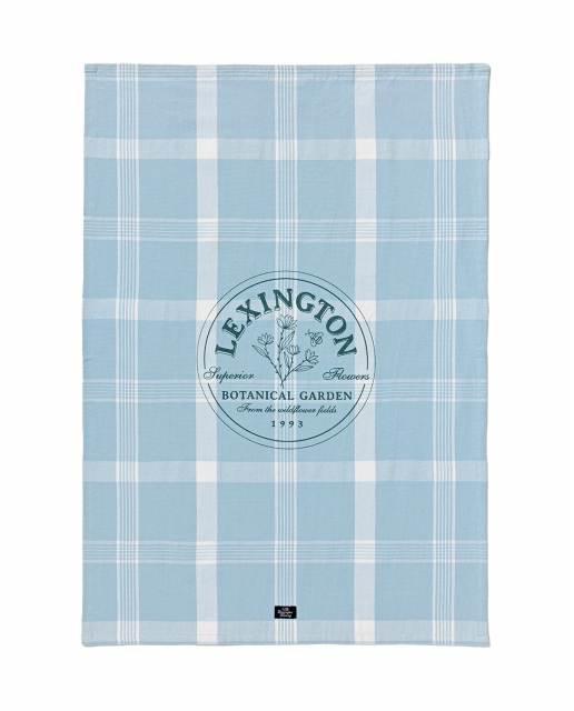 Botanical Checked kökshandduk - blue/white