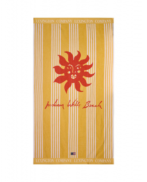 Long Island strandhandduk - yellow/coral