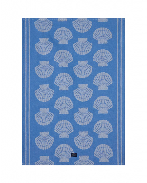 Shell Jacquard kökshandduk - blue/white