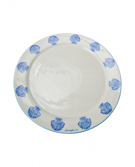 Shell serveringsfat - white/blue