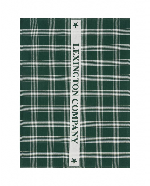 Terry Cotton kökshandduk - green/white