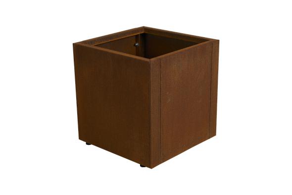 Kummin kruka 40x40 H40 cm - cortenstål/rost