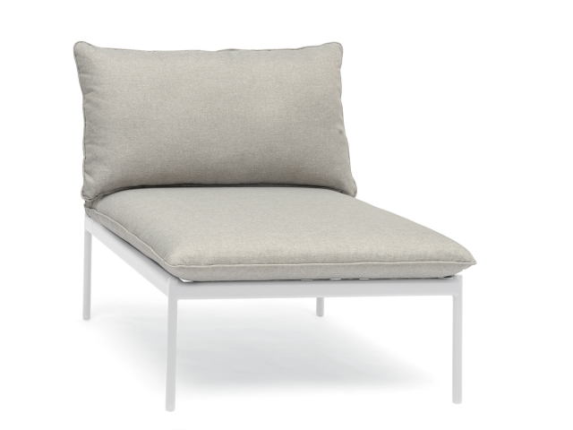 Bolmsö mittdel - vit/gråbeige dyna