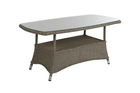 Hornbrook soffbord 120x65 cm - beige/glas