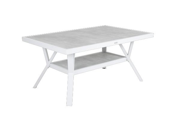 Samvaro soffbord 140x90 H65 cm - vit/glas