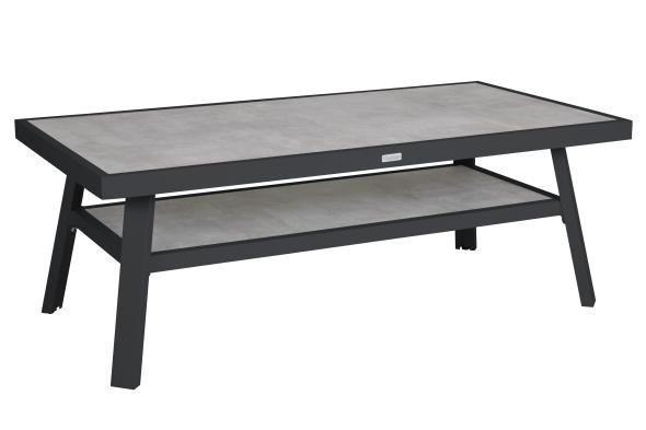 Samvaro soffbord 140x70 H50 cm - antracit/glas