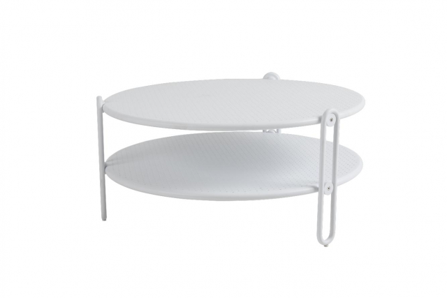 Blixt soffbord Ø 85 H39  cm - vit