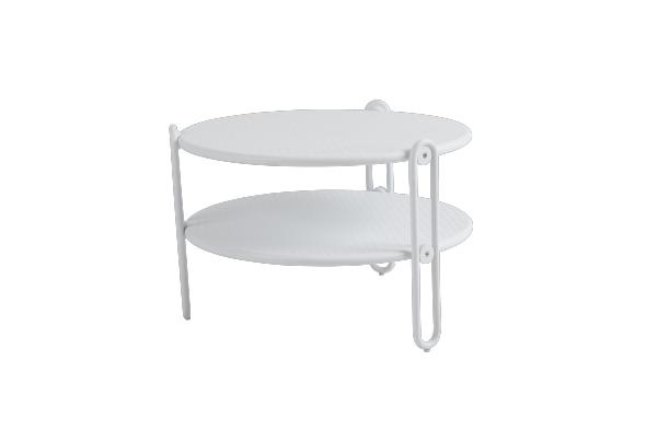 Blixt soffbord Ø 65 H42 cm - vit