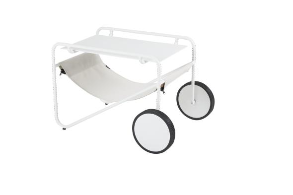 Poul sidobord - vit/offwhite textilene