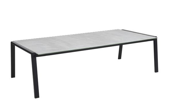 Lyra soffbord 140x75 H40 m glas - svart
