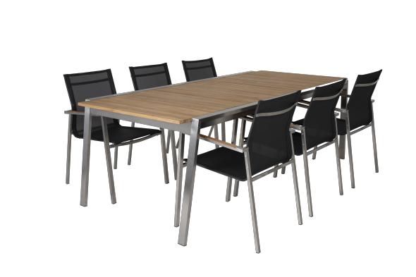 Naos matgrupp, bygg själv - rostfritt/teak