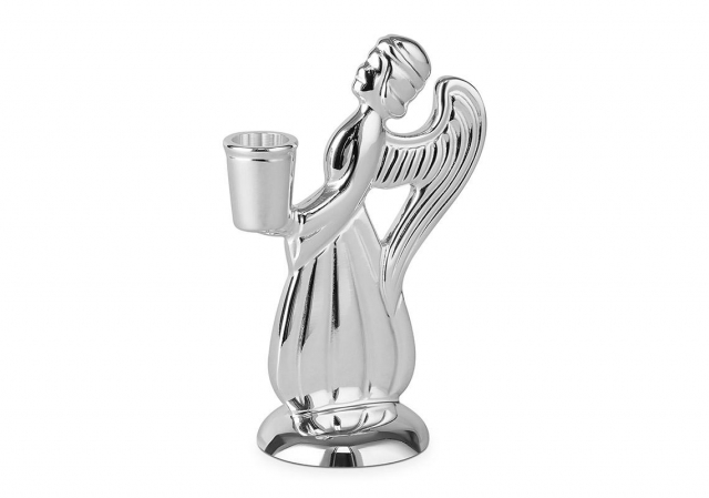 Skyddsängel ljushållare, small - försilvrad