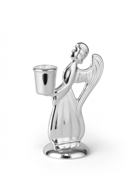 Skyddsängel ljushållare, large - försilvrad