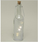 Flaska med stjärnled-ljus