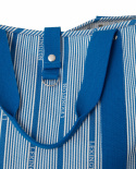 Madison Organic Cotton Jacquard strandväska - blue stripe