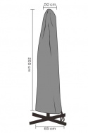 Parasollskydd frih. rak stolpe 50/65x200 cm, vattentät - svart