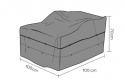 Möbelskydd Glendon/Sandkorn fåtölj 105x105x70 cm, andas - svart