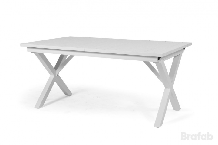 Hillmond matbord förlängningsbart 160/220x100 cm - matt vit i gruppen Utemöbler / Material / Aluminiummöbler / Matbord - Aluminiummöbler hos Sommarboden i Höllviken AB (2647-50)