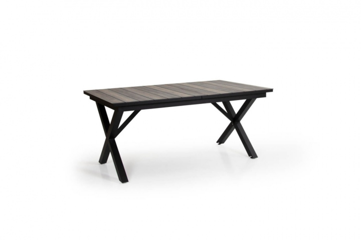 Hillmond matbord förlängningsbart 166/226x100 cm - svart/natur i gruppen Utemöbler / Material / Aluminiummöbler / Matbord - Aluminiummöbler hos Sommarboden i Höllviken AB (2647-80-26)