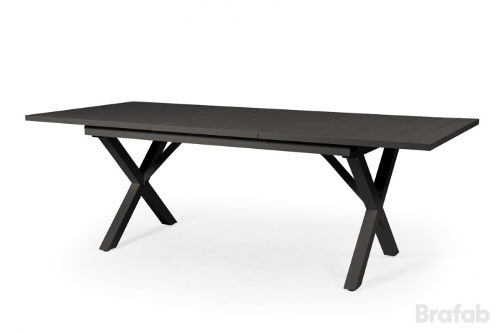 Hillmond matbord förlängningsbart 160/220x100 cm - matt svart i gruppen Utemöbler / Material / Aluminiummöbler / Matbord - Aluminiummöbler hos Sommarboden i Höllviken AB (2647-80)