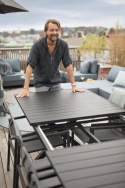 Hillmond matbord förlängningsbart 160/220x100 cm - matt svart