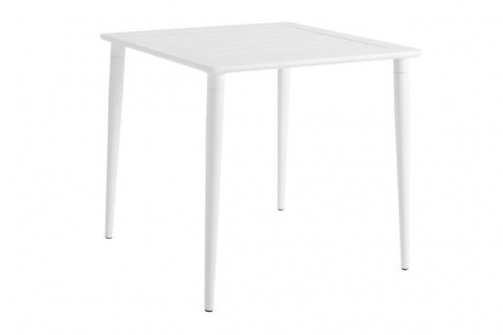 Nimes matbord 78x78 H73 cm - vit i gruppen Utemöbler / Material / Aluminiummöbler / Bord - Aluminiummöbler hos Sommarboden i Höllviken AB (3107-50)