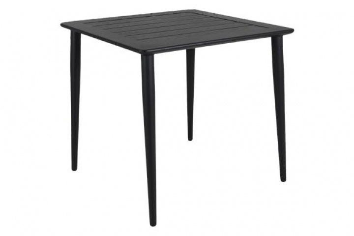 Nimes matbord 78x78 H73 cm - svart i gruppen Utemöbler / Material / Aluminiummöbler / Matbord - Aluminiummöbler hos Sommarboden i Höllviken AB (3107-80)