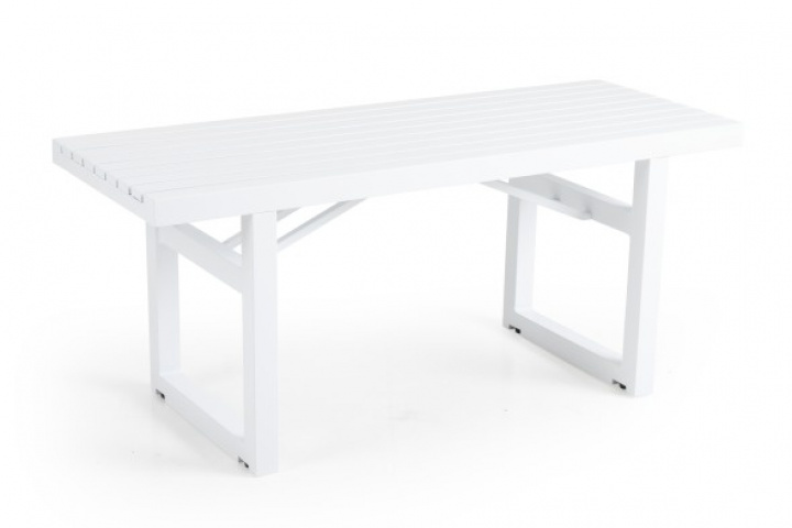 Vevi bänk 105x41 cm - vit i gruppen Utemöbler / Material / Aluminiummöbler / Övrigt - Aluminiummöbler hos Sommarboden i Höllviken AB (4022-05)