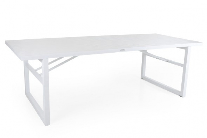 Vevi matbord 230x95 H72 cm - vit i gruppen Utemöbler / Material / Aluminiummöbler / Matbord - Aluminiummöbler hos Sommarboden i Höllviken AB (4026-05)
