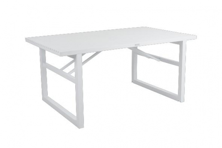 Vevi matbord 160x90 H73 cm - vit i gruppen Utemöbler / Material / Aluminiummöbler / Bord - Aluminiummöbler hos Sommarboden i Höllviken AB (4028-05)
