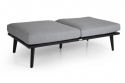 Villac 2-sits soffa - svart/grå dyna