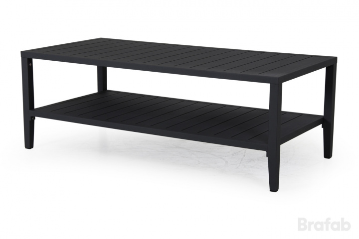 Chelles soffbord 143x65 cm - svart i gruppen Utemöbler / Material / Aluminiummöbler / Lounge - Aluminiummöbler hos Sommarboden i Höllviken AB (4646-8)