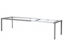 Drop matbordsunderrede 200x100 cm med iläggskivor - ljusgrå