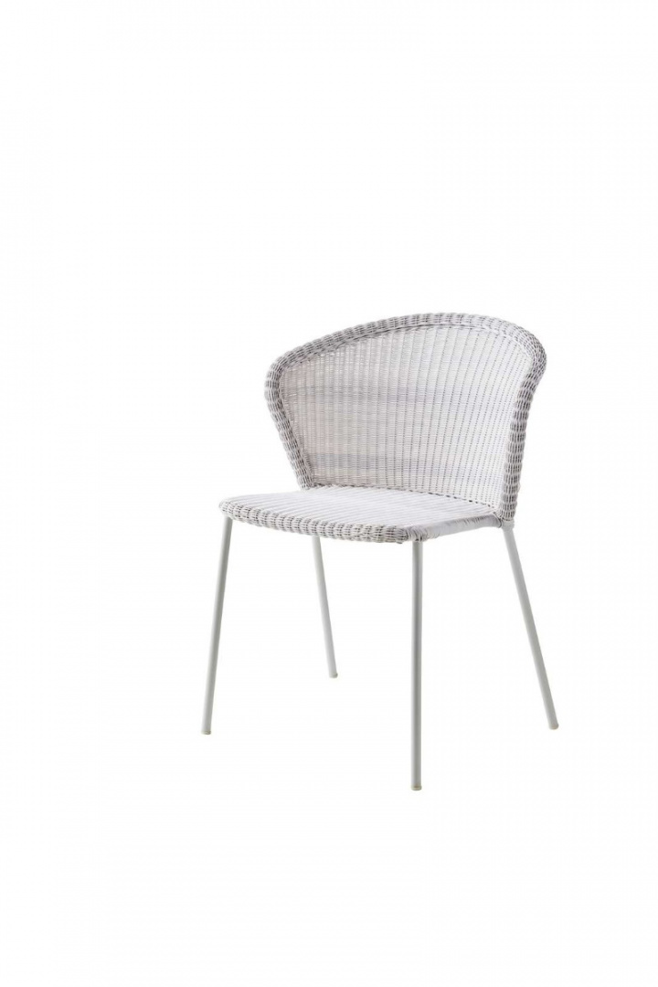 Lean stol stapelbar - white grey i gruppen Utemöbler / Material / Konstrottingmöbler / Stolar - Konstrottingmöbler hos Sommarboden i Höllviken AB (5410LW)