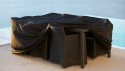 Cover 2: Matbord 280 cm inkl 8 stolar - black