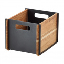 Box förvaringsbox - teak/lava grey