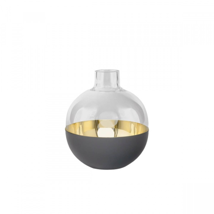 Pomme vas & ljushållare small - mörk grå i gruppen Inredning / Dekoration / Vaser hos Sommarboden i Höllviken AB (651-G)