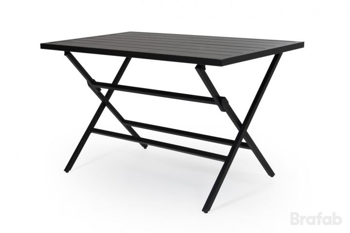 Wilkie fällbart cafébord 120x72x73 cm - matt svart i gruppen Utemöbler / Material / Aluminiummöbler / Cafébord - Aluminiummöbler hos Sommarboden i Höllviken AB (6935-8)