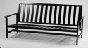 Soffa 3-sits aluminium - svart