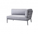 Conic 2-sits soffa vänster modul byggbar - light grey