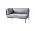 Conic 2-sits soffa höger modul byggbar - light grey