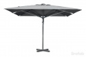 Paris parasoll 4x4m - antracit/grå