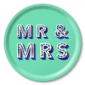 Mr & Mrs bricka Ø 31 cm - grön