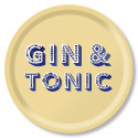 Gin & Tonic bricka Ø 39 cm - cream