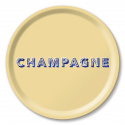 Champagne bricka Ø 39 cm - cream
