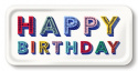 Happy Birthday bricka 32x15 cm - multi