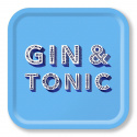 Gin & Tonic bricka 32x32 cm - sky blue