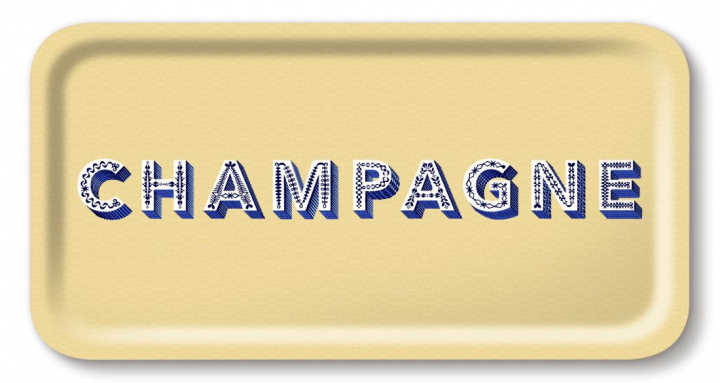 Champagne bricka 43x22 cm - cream i gruppen Inredning / Kök & Dukning / Brickor & Grytunderlägg hos Sommarboden i Höllviken AB (AB4322-715)